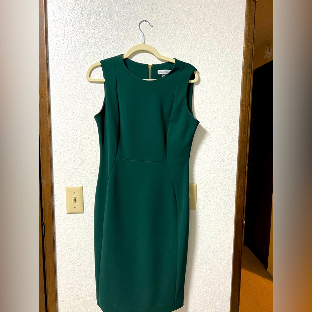 Formal Calvin Klein Dress: Green: Size 8